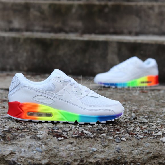 Nike Air Max 90 PRIDE RAINBOW Custom NWT - Picture 6 of 8